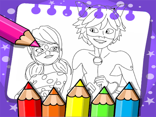 Miraculous Ladybug Coloring Book Game