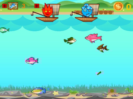Fireboy And Watergirl Go Fishing Game