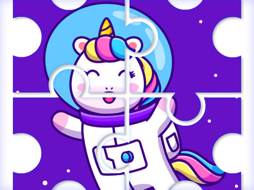 Cute Rainbow Unicorn Puzzles Game
