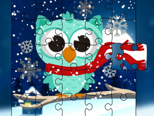 Winter Snowy Owls Jigsaw Game