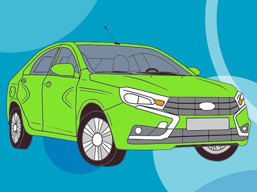 Russian Cars Coloring Book Game