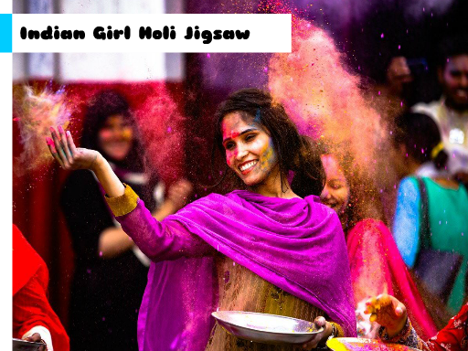 Indian Girl Holi Jigsaw Game